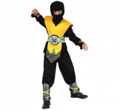 Strój Żółty ninja lux 110-120cm