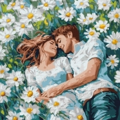 Malowanie po numerach - Twój uścisk 40x40cm