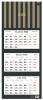 Kalendarz trójdzielny 2026 - Paski