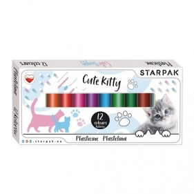 Plastelina Starpak, 12 kolorów - Cuties koty (429681)