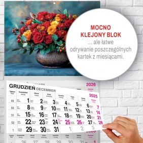 Kalendarz trójdzielny - Premium Bukiet