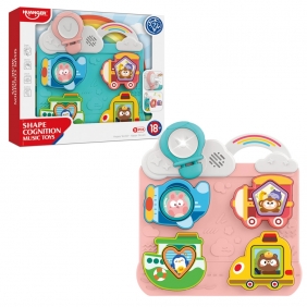 Muzyczny sorter kształtów – Pojazdy, 9 elementów, 1 szt