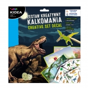 Kidea, Zestaw kreatywny - Kalkomania Dinozaury