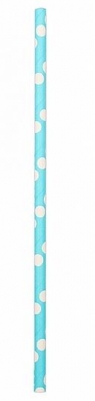 Słomki niebieskie 19,5cm 12szt PARTY GO