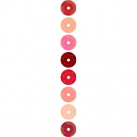 Cekiny okrągłe 7mm 8x2,5g - tonacja czerwona (319387)