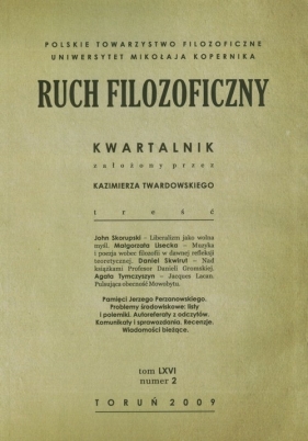 Ruch filozoficzny Kwartalnik tom LXVI Nr 2