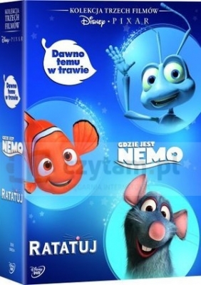 Pixar. Pakiet (3 DVD) (Gdzie jest Nemo, Ratatuj, Dawno temu w trawie)