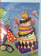 Karnet urodziny B6 Premium 9 + koperta