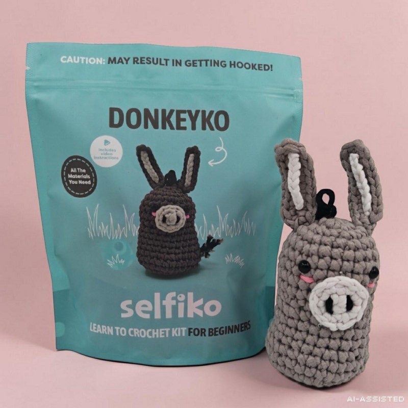 Zestaw do szydełkowania osiołek Donkeyko
