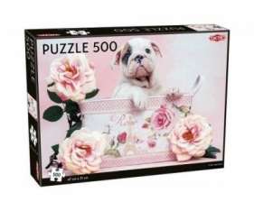 Puzzle 500: Puppy and Roses (55254)