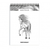 Szkicownik A5 pion na spirali Koń 60k z perforacją 120 gsm