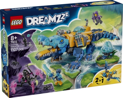 <img src='https://webimage.pl/pics/545/3/d5702018063545.jpg' style='height:440px' /> LEGO Dreamzzz Krokodylo Łódź podwodna 71512
