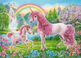 Ravensburger, Puzzle 4x100: Magiczne jednorożce (05654)