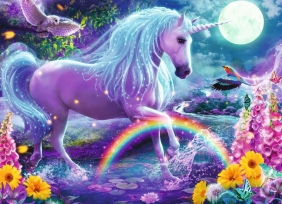 Ravensburger, Puzzle 4x100: Magiczne jednorożce (05654)