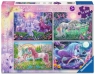 Ravensburger, Puzzle 4x100: Magiczne jednorożce (05654) Wiek: 5+