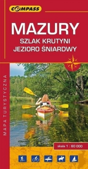 Mapa turystyczna - Mazury, Szlak Krutyni... - Opracowanie zbiorowe