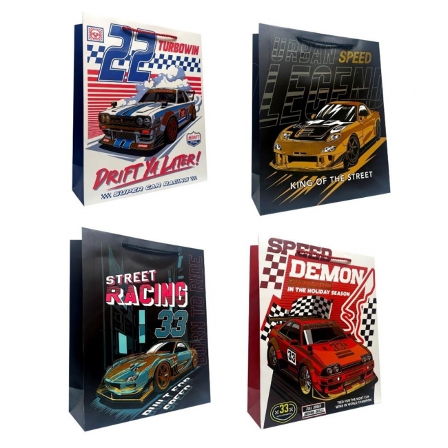 <img src='https://webimage.pl/pics/545/8/d5905868108545.jpg' style='height:440px' /> Torebka prezentowa dziecięca S matal. Racing mix