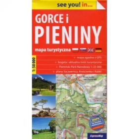 Gorce i Pieniny mapa turystyczna 1:50 000 (papier) - Praca zbiorowa