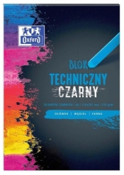 Blok techniczny A4/10K 210G czarny (20 szt.)