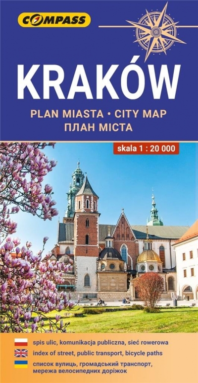 Plan miasta - Kraków 1:20 000 w.2022