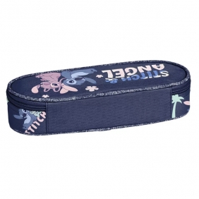 Piórnik granatowy Stitch i Angel