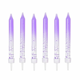 Świeczki urodzinowe fioletowe 6szt