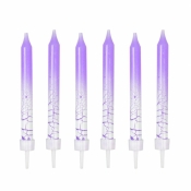 Świeczki urodzinowe fioletowe 6szt