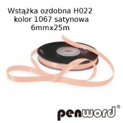 Wstążka ozdobna H022 kol.1067 satyna 6mmx25