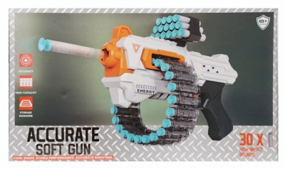 Pistolet z piankowymi pociskami i magazynkiem