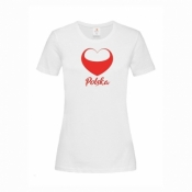 Koszulka damska z nadrukiem serce Polska M