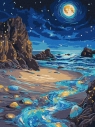 Malowanie po numerach - Świecący brzeg... 30x40cm