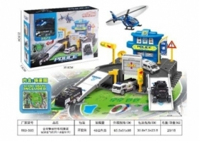 Parking Policyjny + auta metalowe + mata