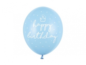 Balony Happy birthday Baby Blue 50szt