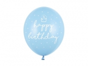 Balony Happy birthday Baby Blue 50szt
