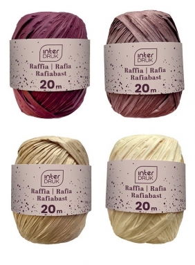 Rafia na szpulce 20m Satin Gold, 12 szt.