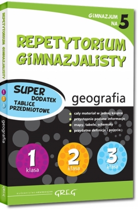 Repetytorium gimnazjalisty - geografia (wydanie limitowane z tablicami przedmiotowymi) - Figa Maria 
