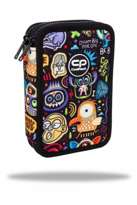 Coolpack, Piórnik podwójny z wyposażeniem Jumper 2 - Scary Stickers (F066696)