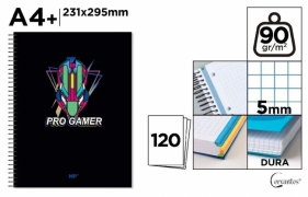 Notatnik A4+/120K kołowy kratka pro gamer