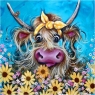 Diamentowa mozaika - Krowa w kwiatach (NO-1007054)
