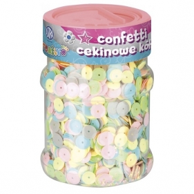 Confetti cekinowe Astra 100g, kółka - pastelowe