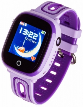 Smartwatch zegarek Kids Happy fioletowy (5903246280548)