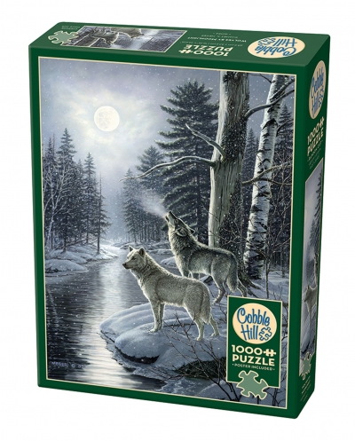 <img src='https://webimage.pl/pics/548/1/d625012401548.jpg' style='height:440px' /> Puzzle 1000 Wilki w świetle księżyca 112231