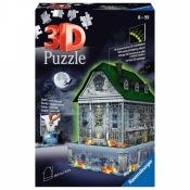Ravensburger, Puzzle 3D: 216 Nawiedzony dom świecący w ciemności (112548)
