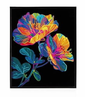 Diamond Dotz - Adults Flocked Neon Floral