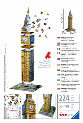 Ravensburger, Puzzle Budynki 3D: Big Ben (12554)