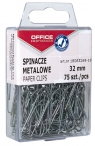 Spinacze metalowe 32 mm 75 sztuk 10 opakowań