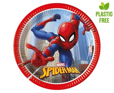 Talerzyki papierowe Spiderman 20cm 8szt