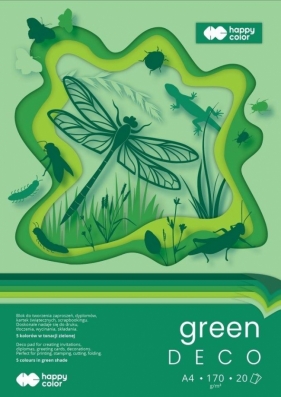 Blok Hobby Deco Green A4/20K 170g HAPPY COLOR