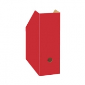 Pojemnik A4 na czasopisma/dokumenty 7cm karton czerwony