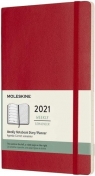 Kalendarz 2021 tygodniowy 12ML mo. scarlet red